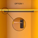 Zero support pair for hanging rail (edges) L+R