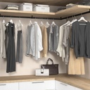 Zero support pair for hanging rail (edges) L+R