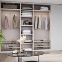 Zero Hang pull down wardrobe rail lift (Stone Grey)