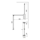 Sway pull down wardrobe rail lift (Tatianium) 