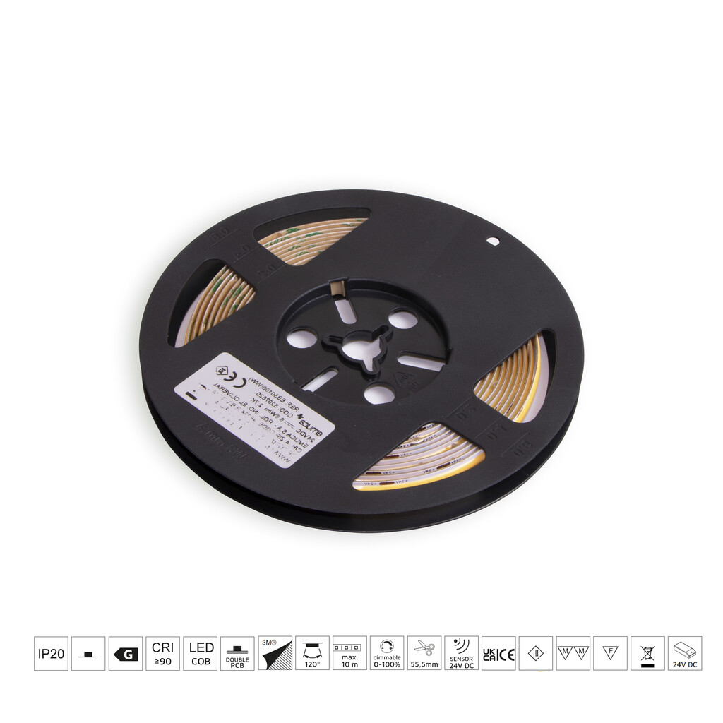 Lynx Premium COB LED Strip 9.6W/m IP20 (24V) L: 5000 mm