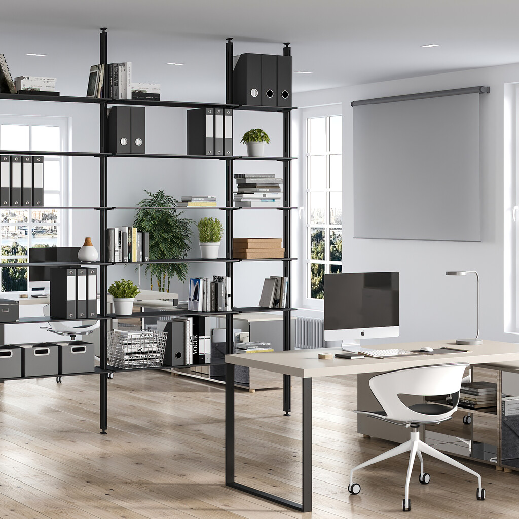 BLACK Lot of 2 Zero profiles (Floor - Ceiling)