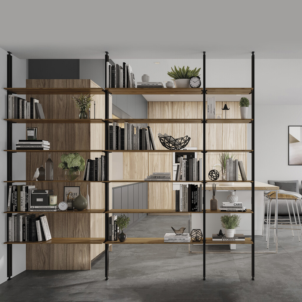 BLACK Lot of 3 Zero profiles (Floor - Ceiling)