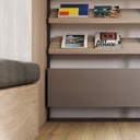 Zero support kit for wood shelves inclined