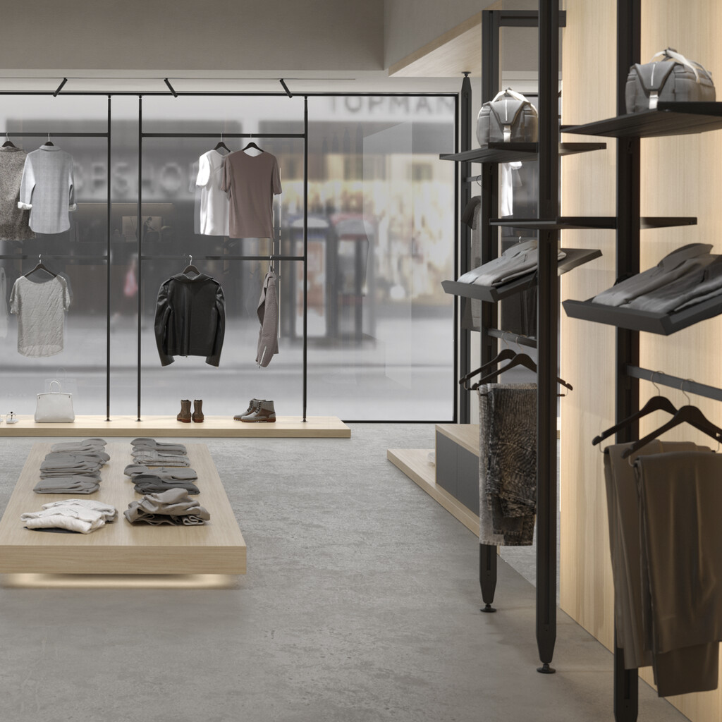 Zero support kit for wood shelves inclined