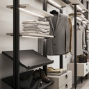 Zero support kit for wood shelves inclined