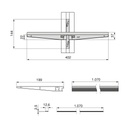 Hardware kit to make an aluminium shelf