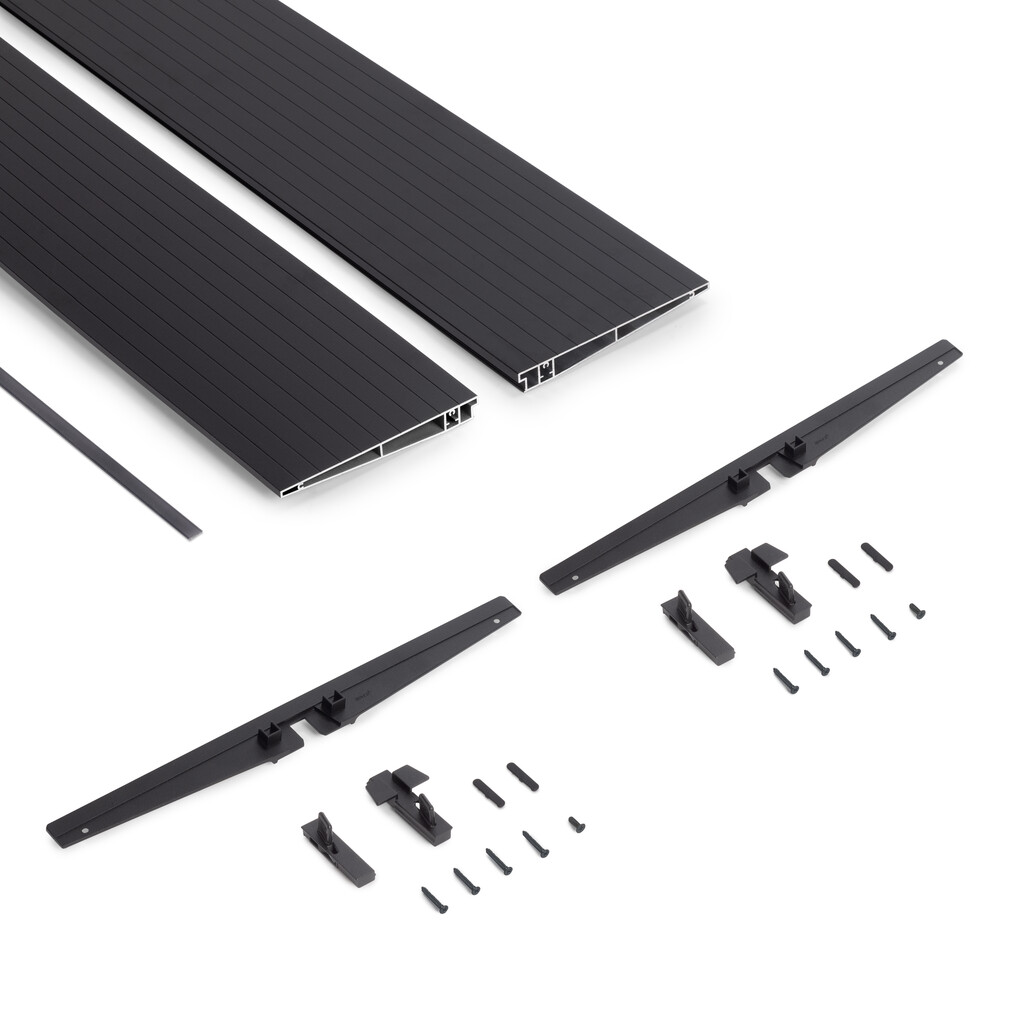 Hardware kit to make an aluminium shelf