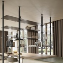 Zero support set for glass shelf