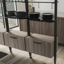 Zero support set for glass shelf