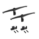 Zero support set for glass shelf