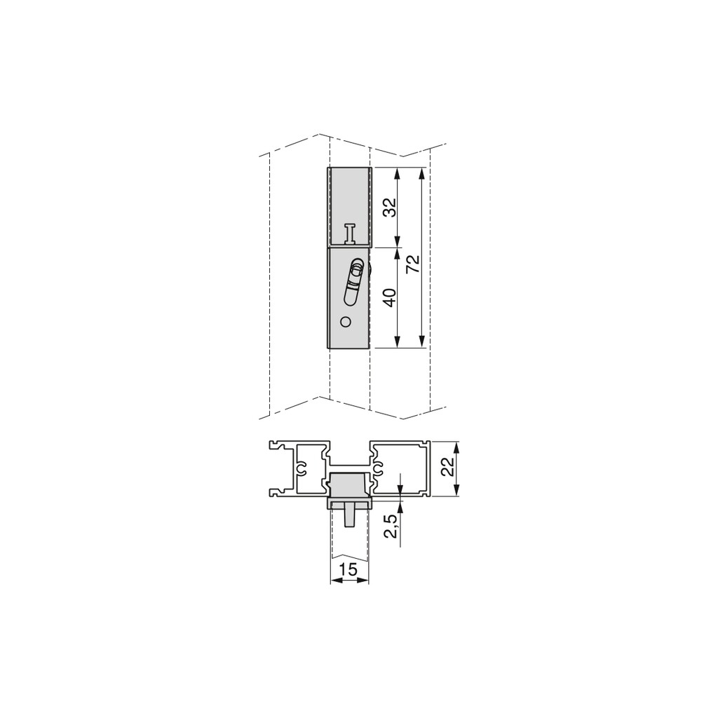 Zero support kit for hanging rail
