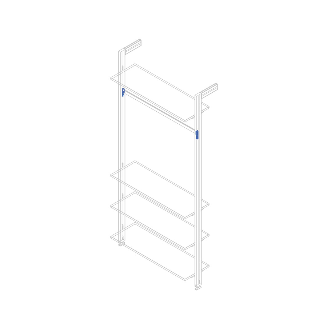 Zero support kit for hanging rail
