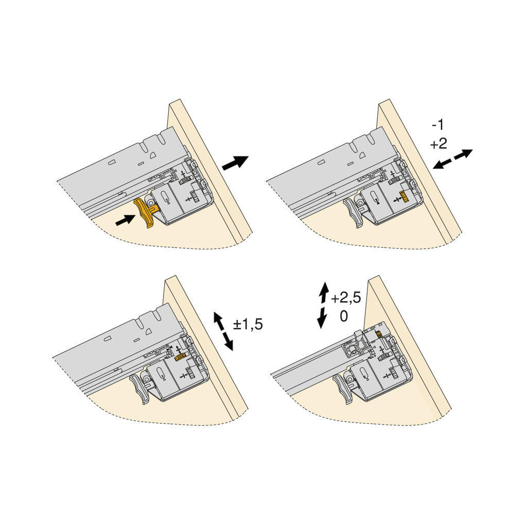 Concealed Runners (Soft Closing) Full Extension