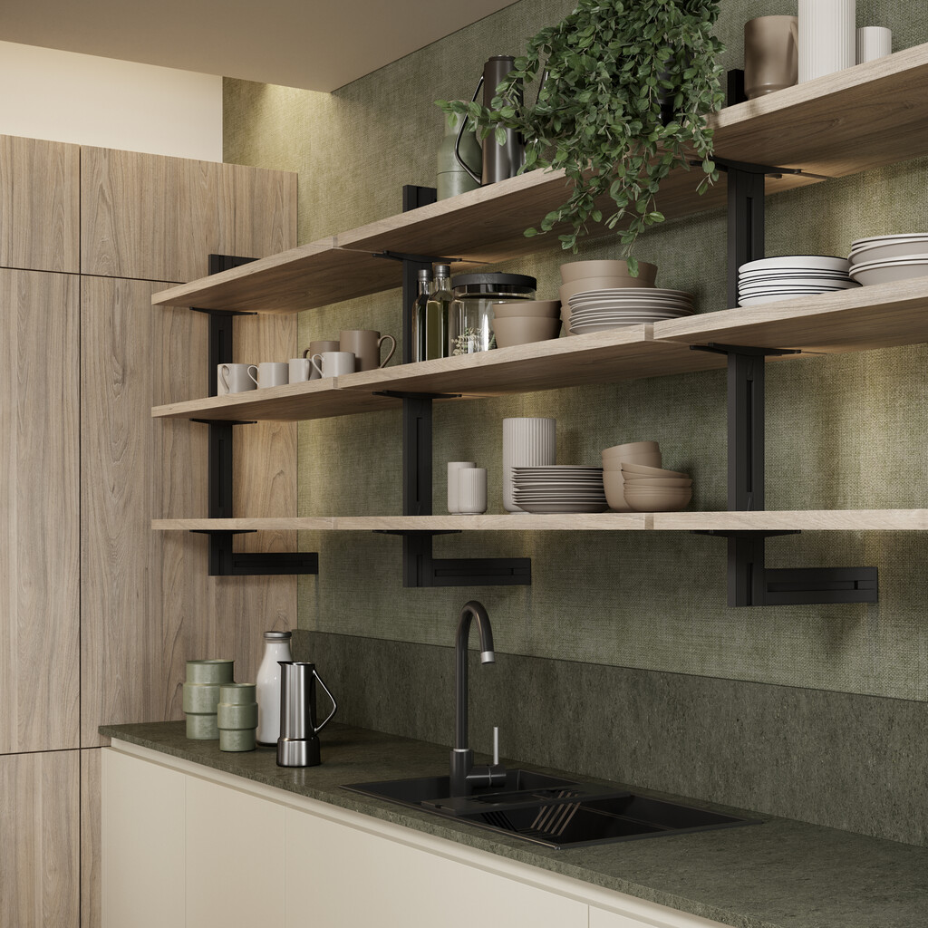 Zero modular structure for wall mounted