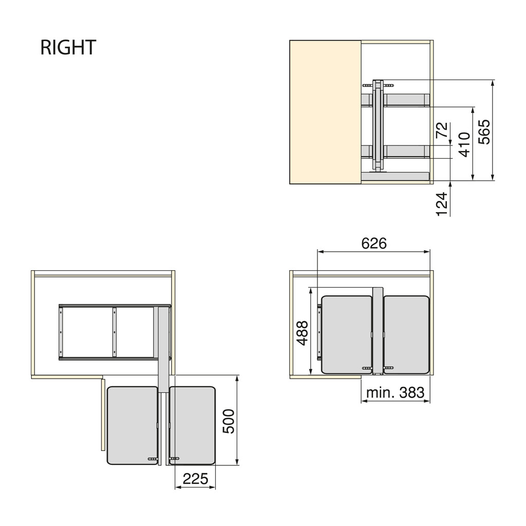 Harmony corner system (left/right)