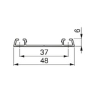 Placard lower track 3.9m for sliding door