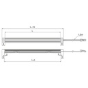 Pyxis recessed LED floodlight (24V DC), length 2.9m, Aluminium and Plastic, Anodized