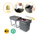 Recycling bin Manual Pull Out 1x20L