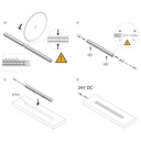 Pyxis recessed LED floodlight (24V DC), length 2.9m, Aluminium and Plastic, Anodized