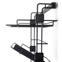 Pull-out side shoe rack for closets and walk-in closets Hack (Black)