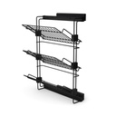 Pull-out side shoe rack for closets and walk-in closets Hack (Black)