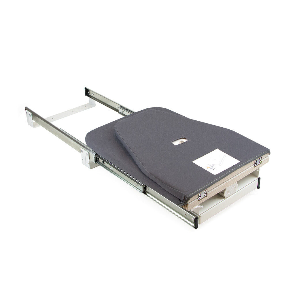 Ironing board, folding and pull-out 180 degress