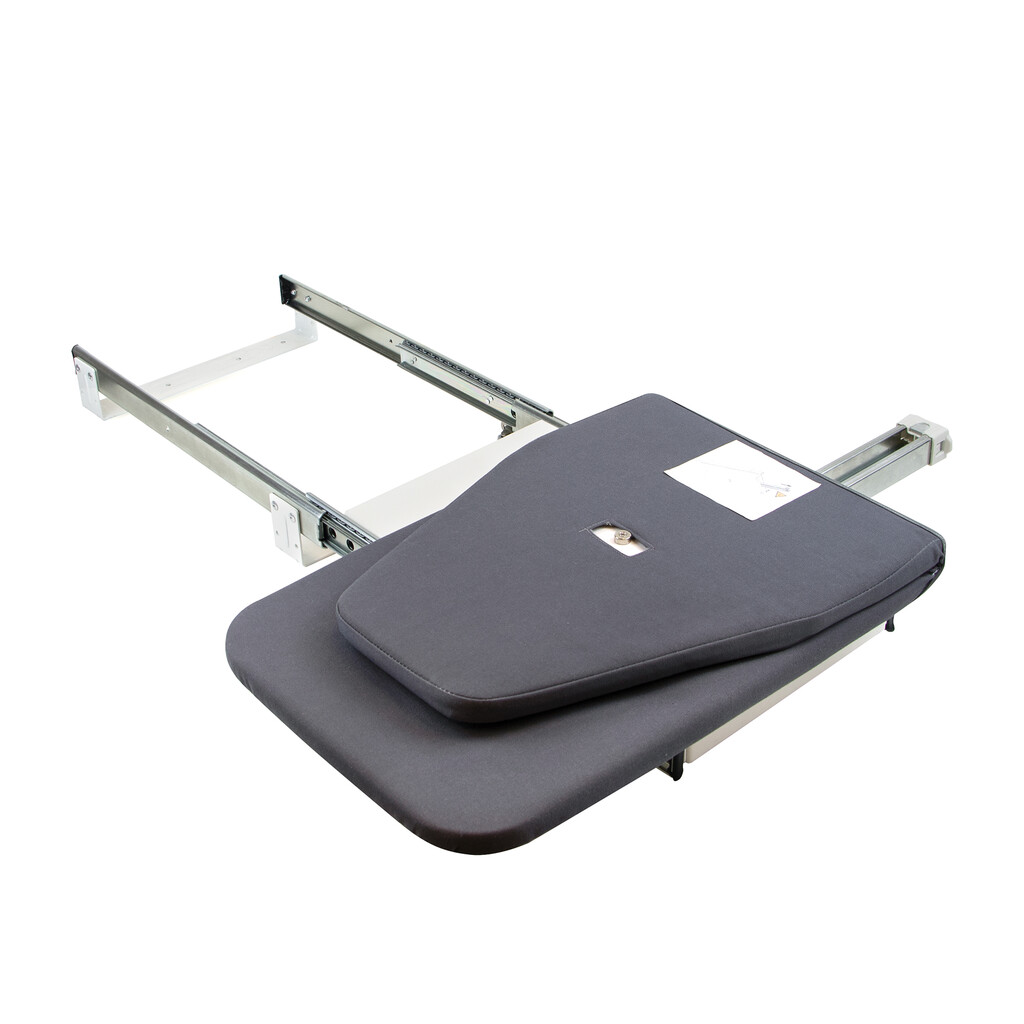 Ironing board, folding and pull-out 180 degress