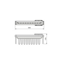 Extractable lateral tie rack (Titanium)