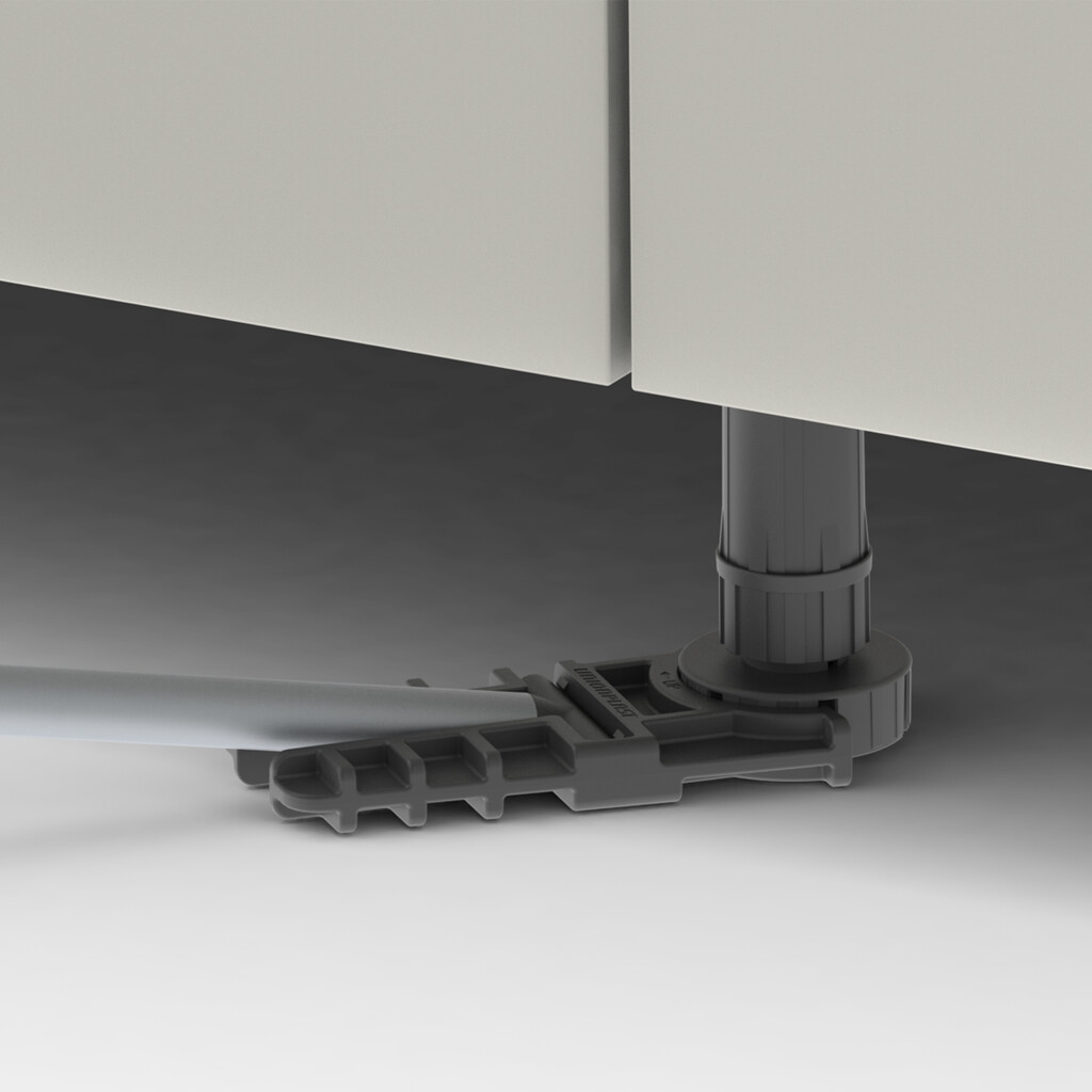 Adjustment key for kitchen feet