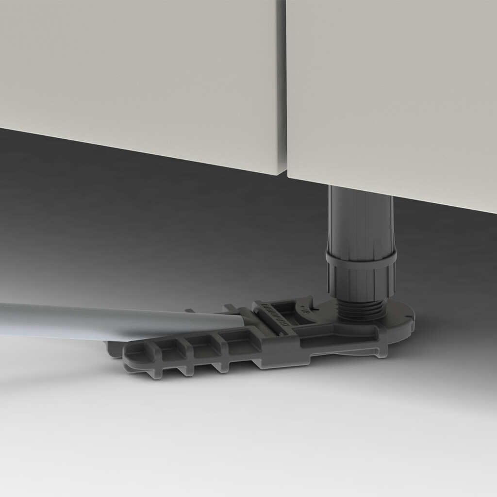 Adjustment key for kitchen feet