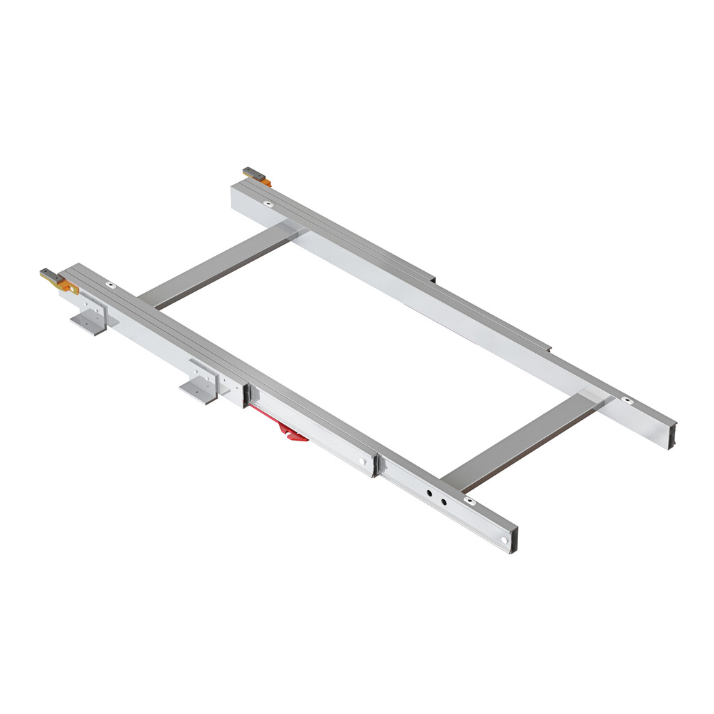 Sliding table top mechanism for kitchen islands
