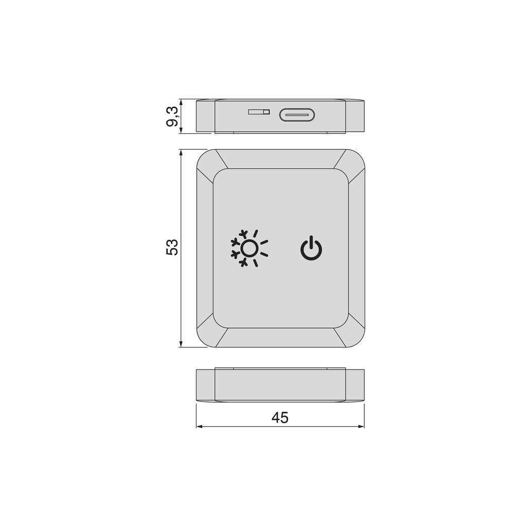 RF transmitter with LED sensor Smart touch/dimmer (touch)