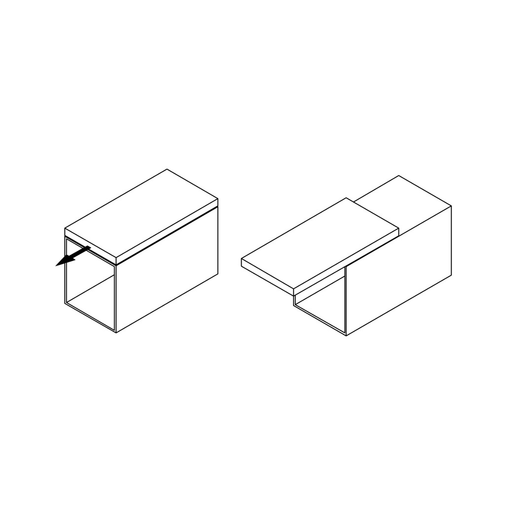 Sliding table top mechanism for kitchen islands