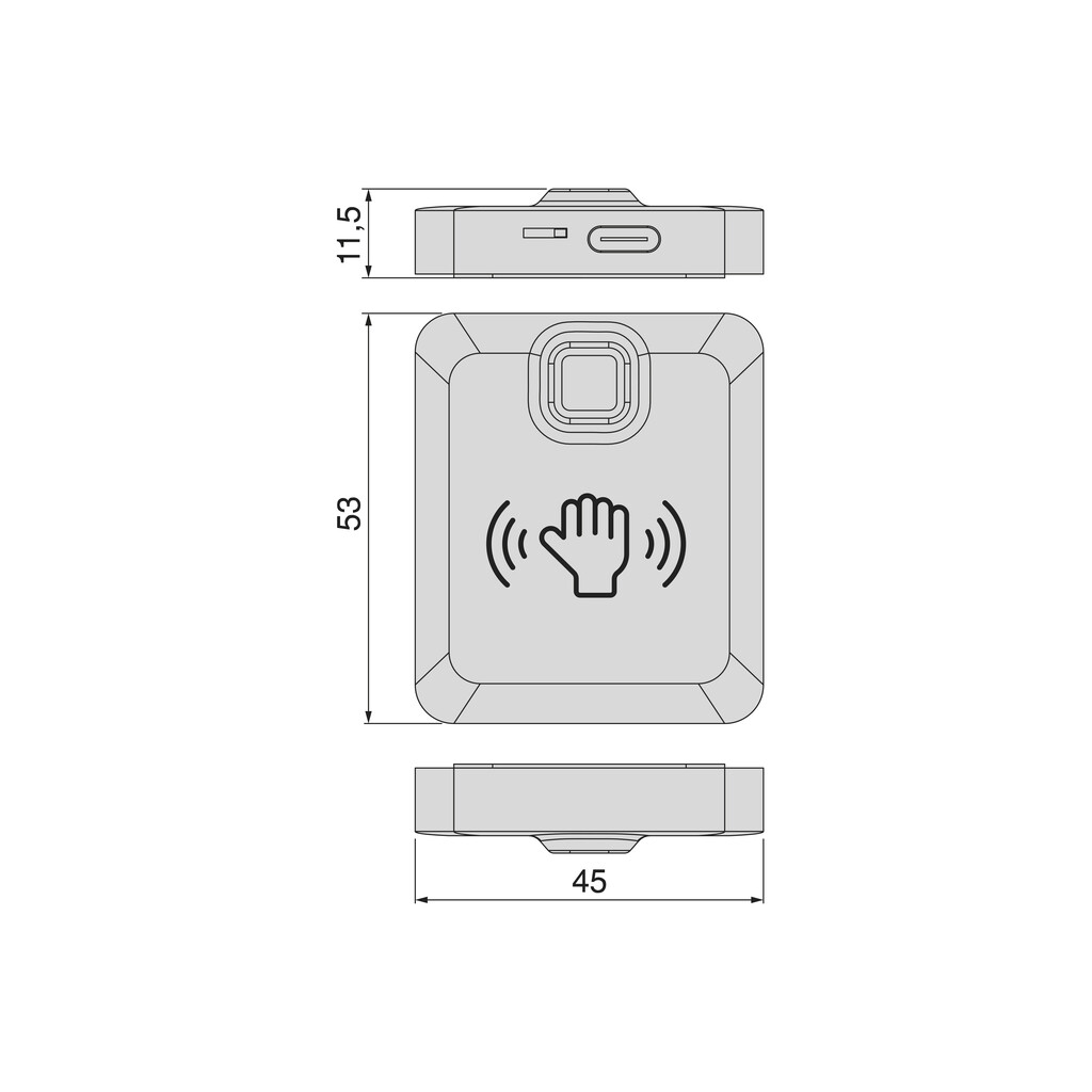 RF transmitter with LED sensor Smart switch/dimmer (switch)