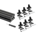 BLACK Lot of 3 Zero profiles (Floor - Ceiling)