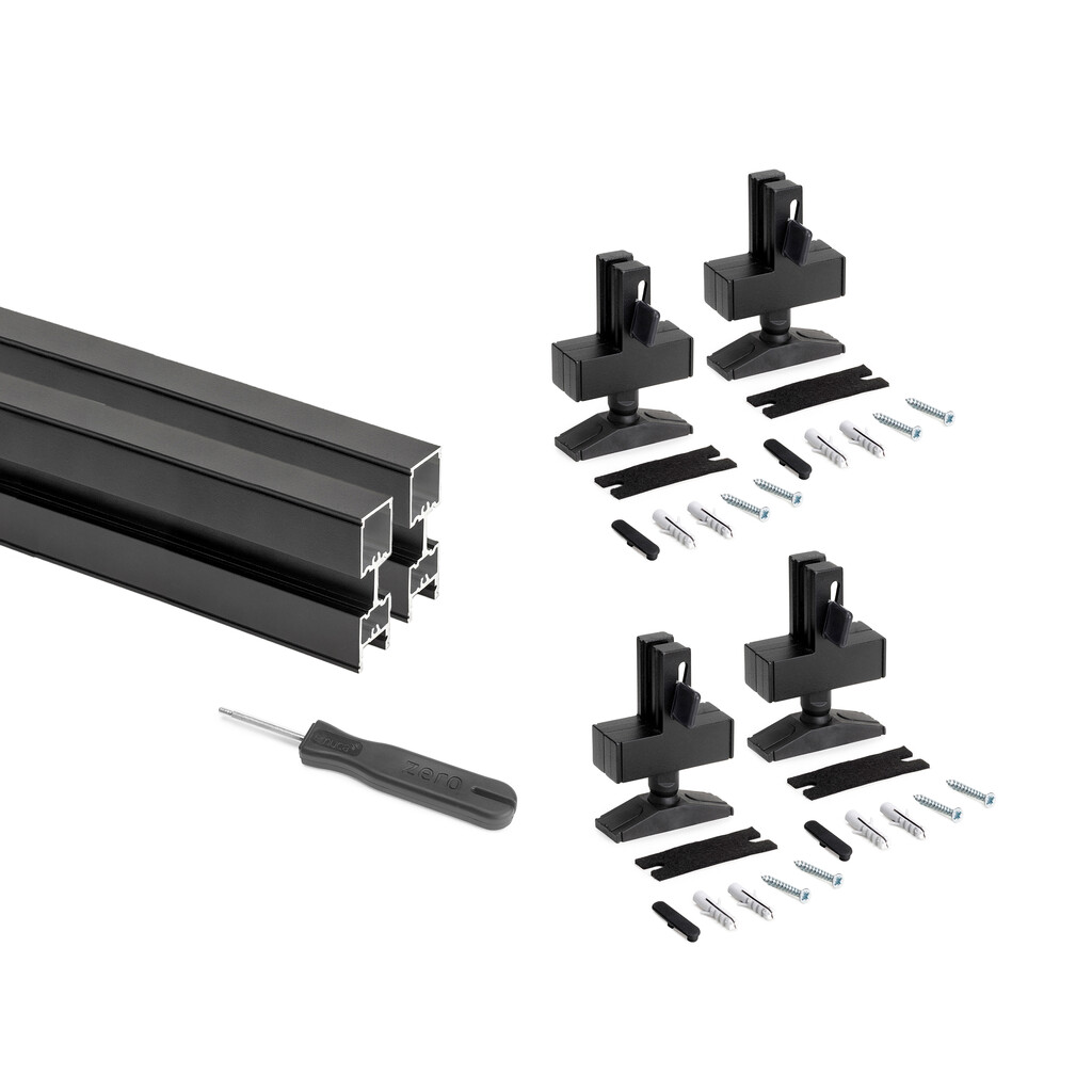 BLACK Lot of 2 Zero profiles (Floor - Ceiling)