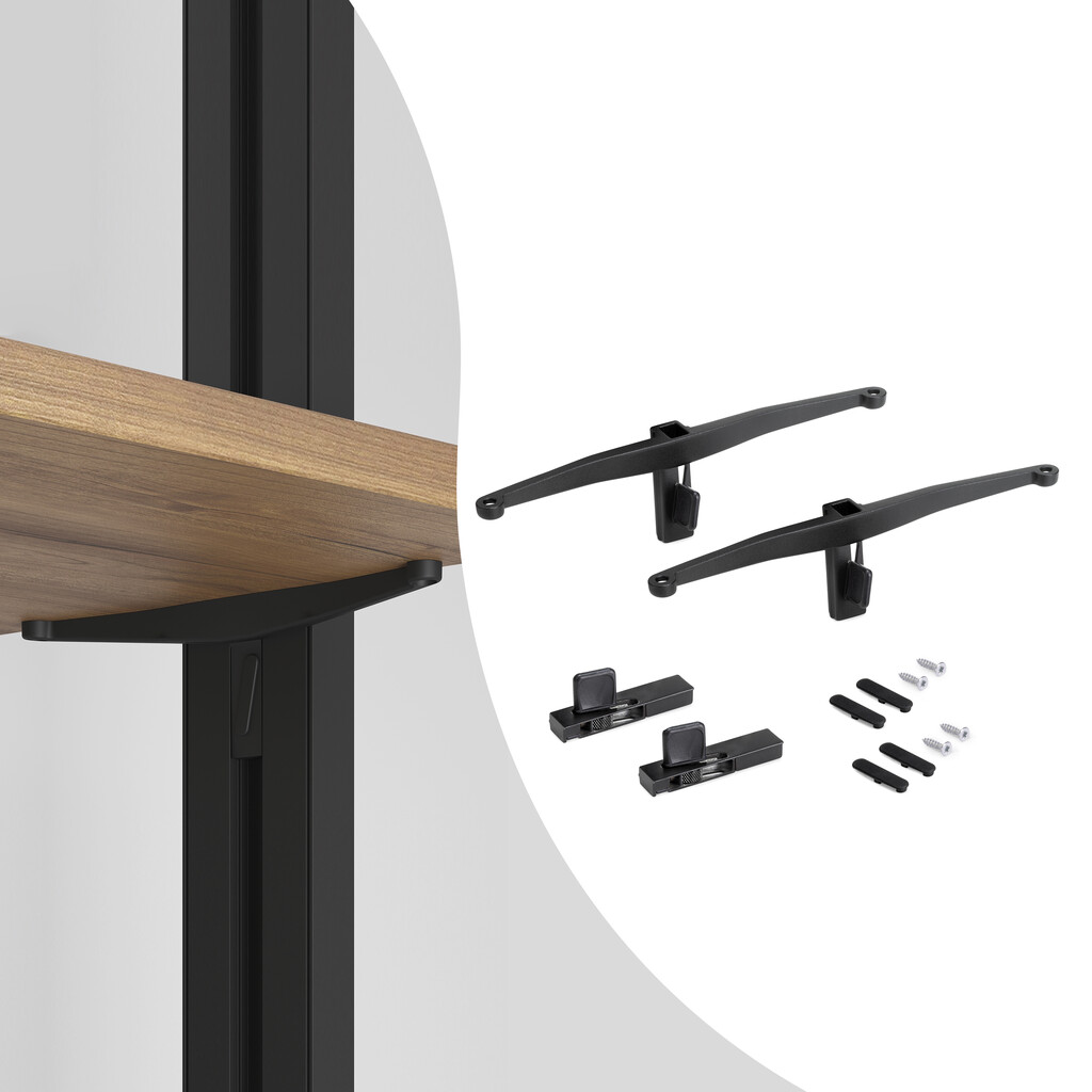 Zero support for wooden shelf