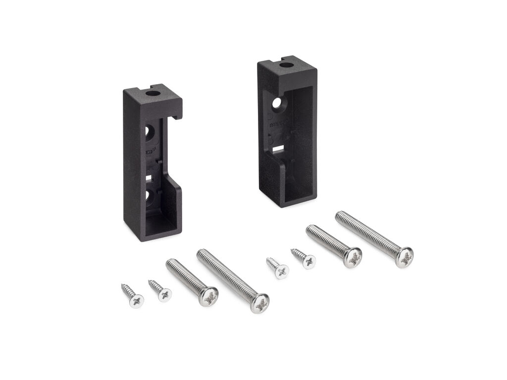 [7101554] Luxe support pair for hanging rail (edges) L+R (Black)