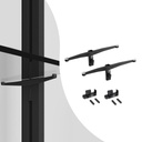 Zero support set for glass shelf