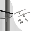 Zero support set for glass shelf