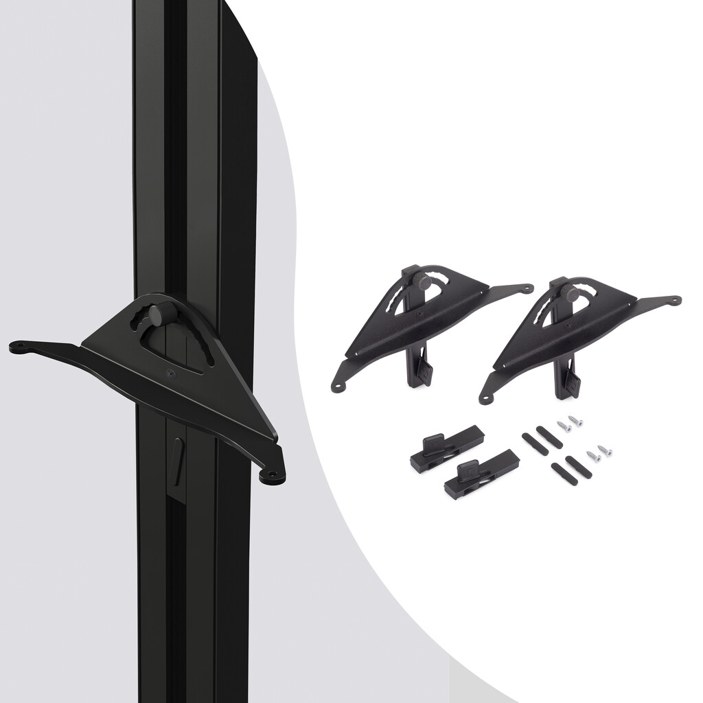 Zero support kit for wood shelves inclined