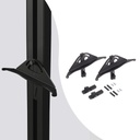 Zero support kit for wood shelves inclined