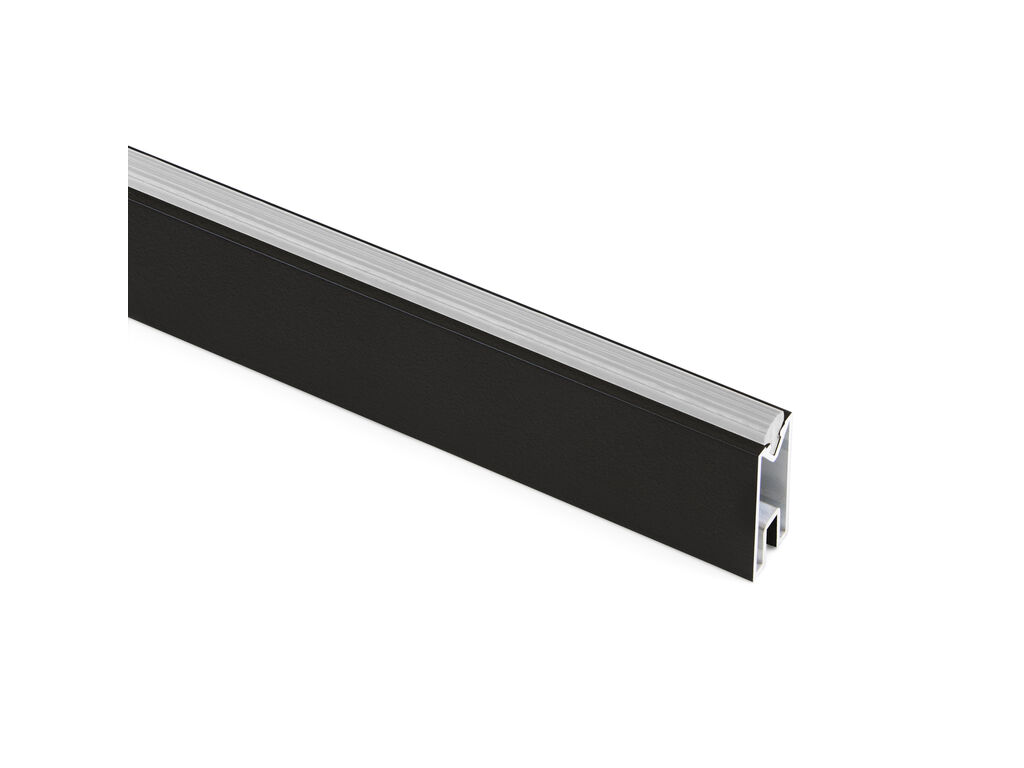 [7100854] Luxe Rectangular rail 2.35 m (Black)