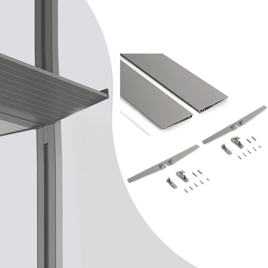 Zero Hardware kit to make an aluminium shelf