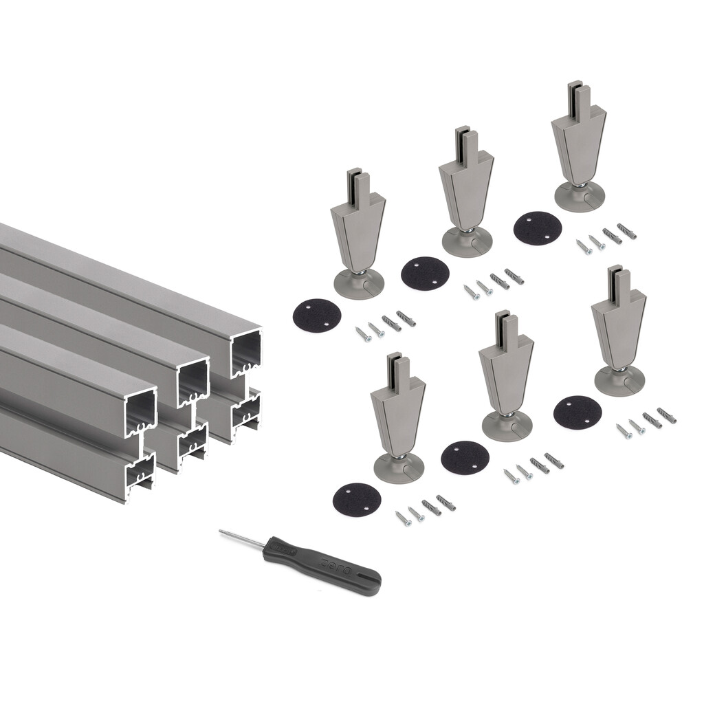 STONE GREY Lot of 3 Zero profiles (Floor - Ceiling)