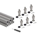 STONE GREY Lot of 3 Zero profiles (Floor - Ceiling)