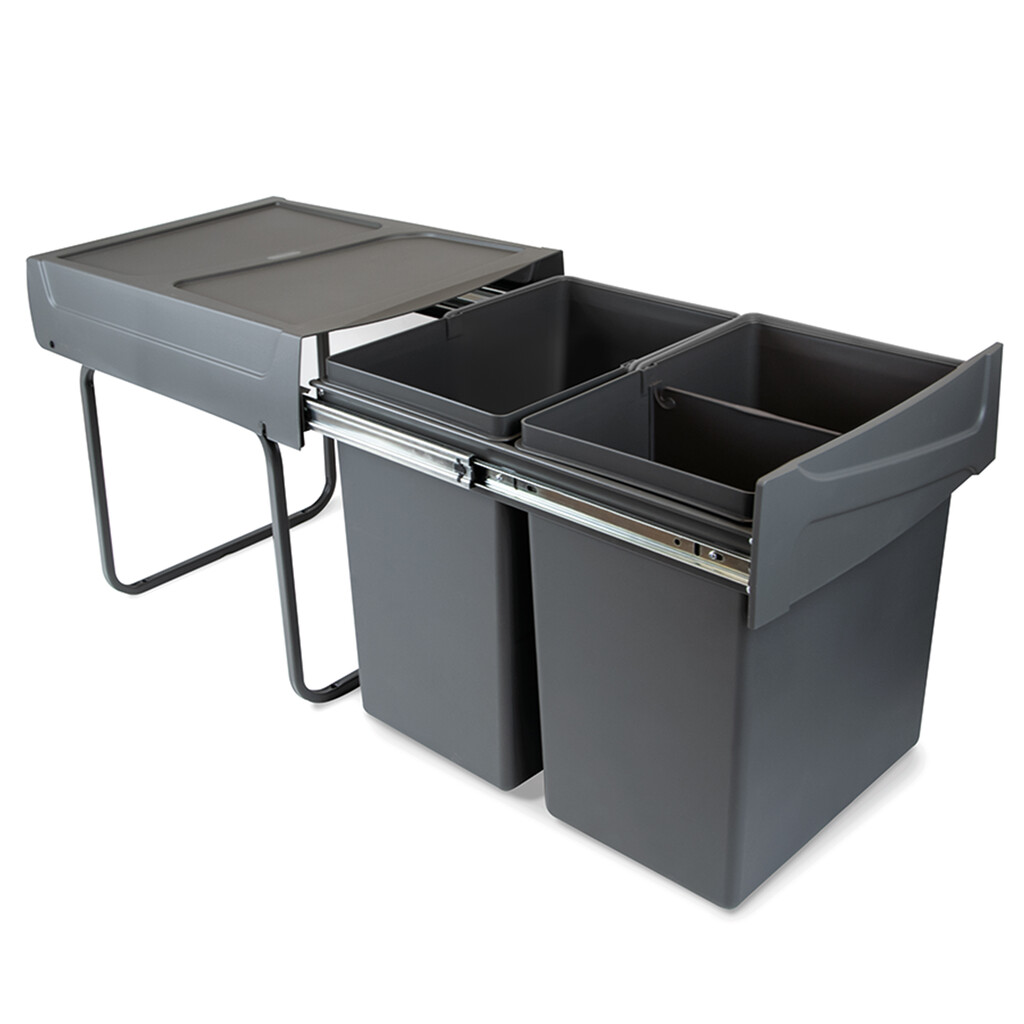 Recycling bin Manual Pull Out 2x20L