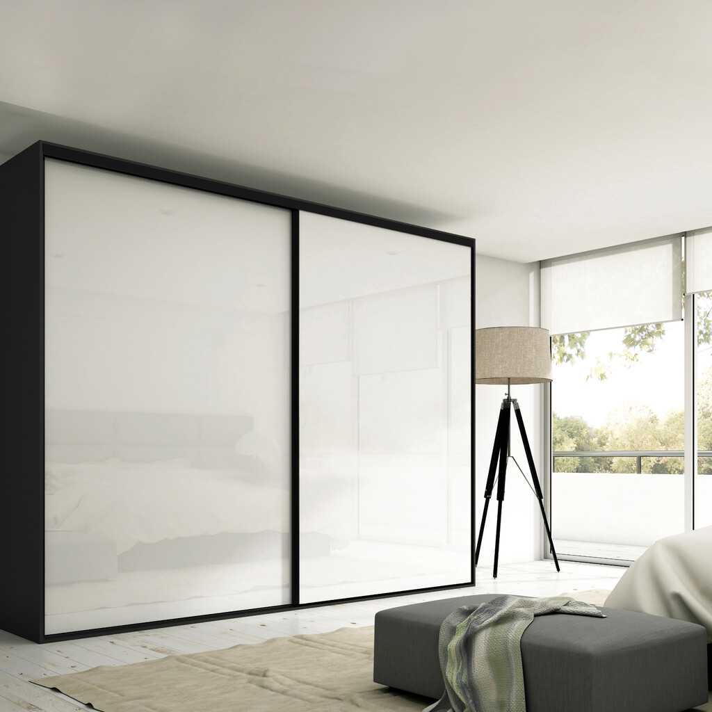 Placard 74 Sliding System for double door (Black)