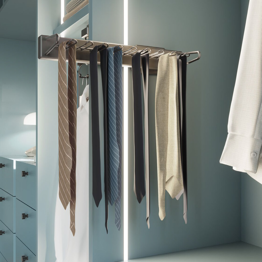 Extractable lateral tie rack (Titanium)